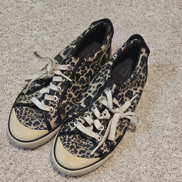 Coach Shoes - Coach Leopard Print Sneakers